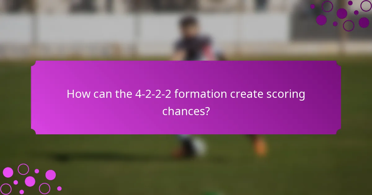 How can the 4-2-2-2 formation create scoring chances?