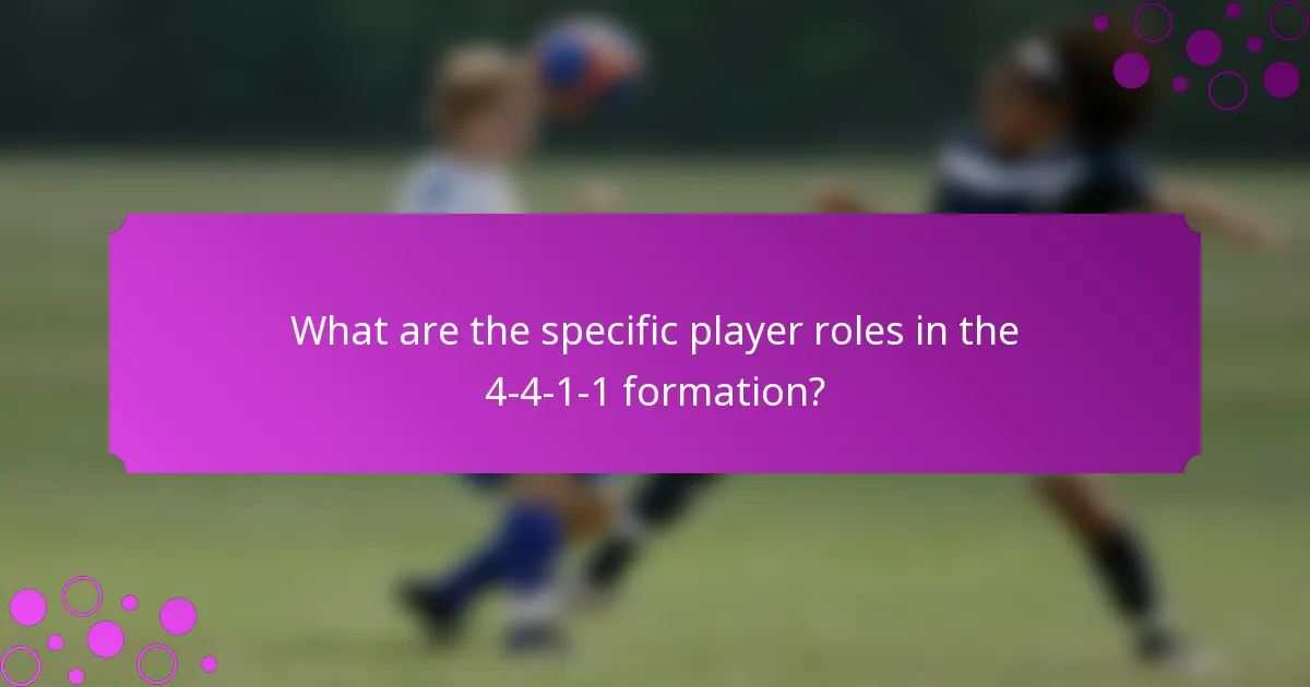 What are the specific player roles in the 4-4-1-1 formation?